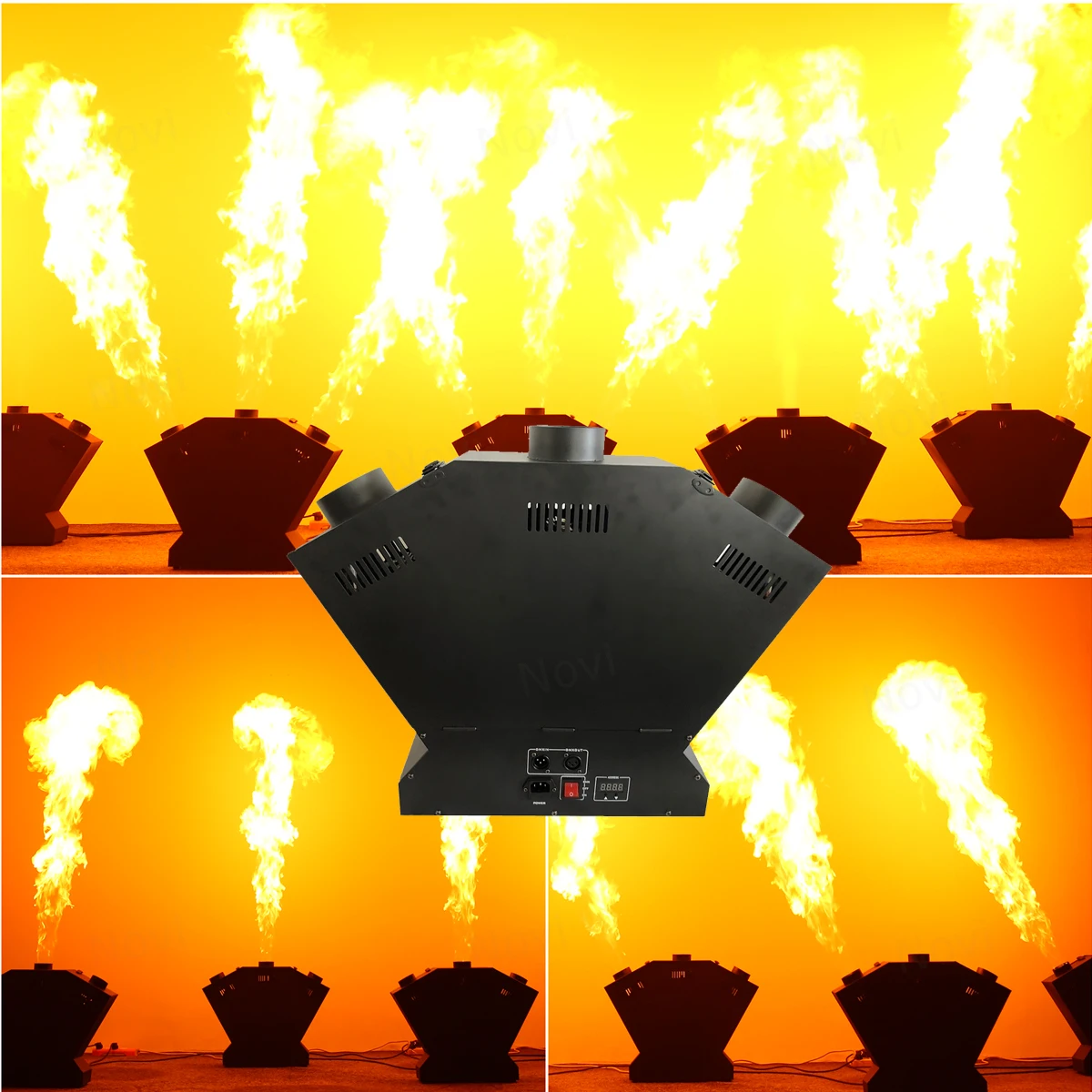 3 Heads 150W High Power Outdoor Dmx Fire Stage Fireworks Machine for Dj Lighting Shows Flame Thrower Party