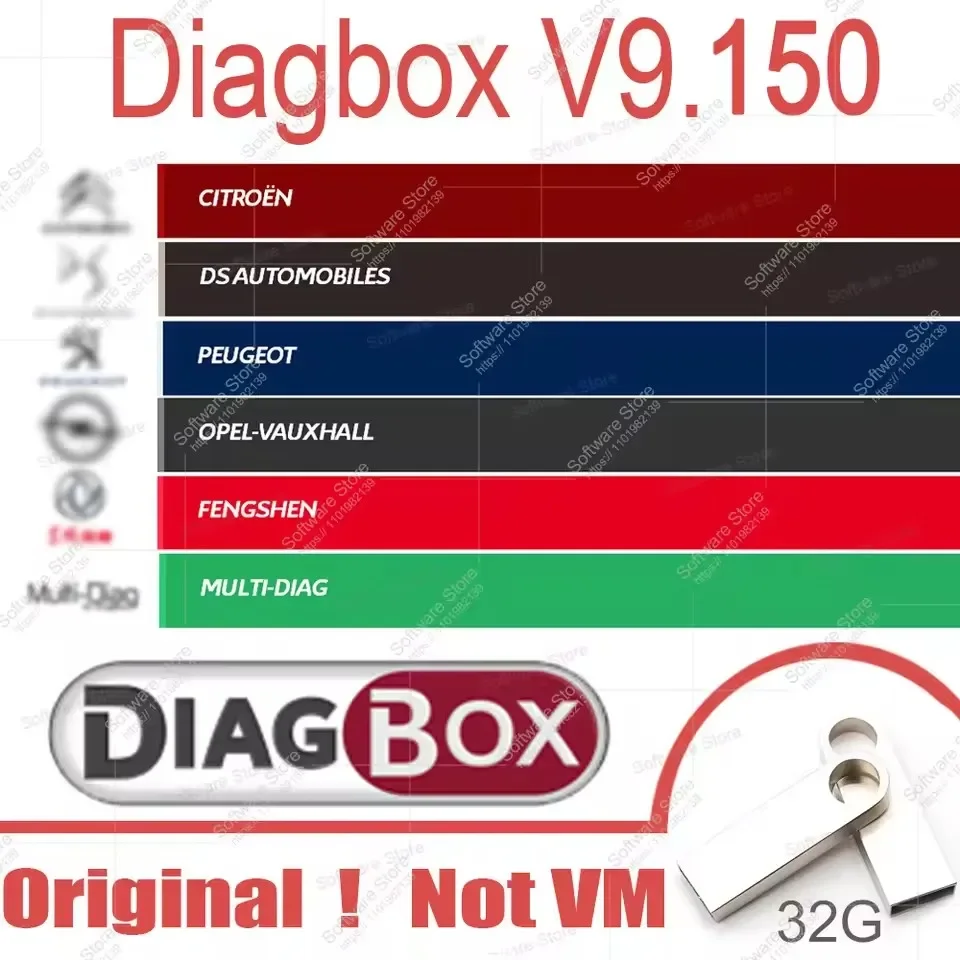 Nieuwste 2025 Diagbox V9.91 met crack diagnostische software werken met PP2000 programmeertool 1995-2022 le-xia3 Diagnose Resets aaa