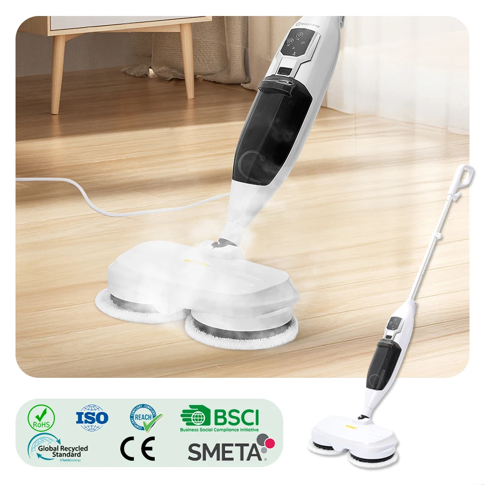 

Electric Steam Mop Cleaner Dual Spin Wash Mop Pad Multi-purpose Handheld Steamer For Hardwood Floor Carpet Deep Cleaning Mops