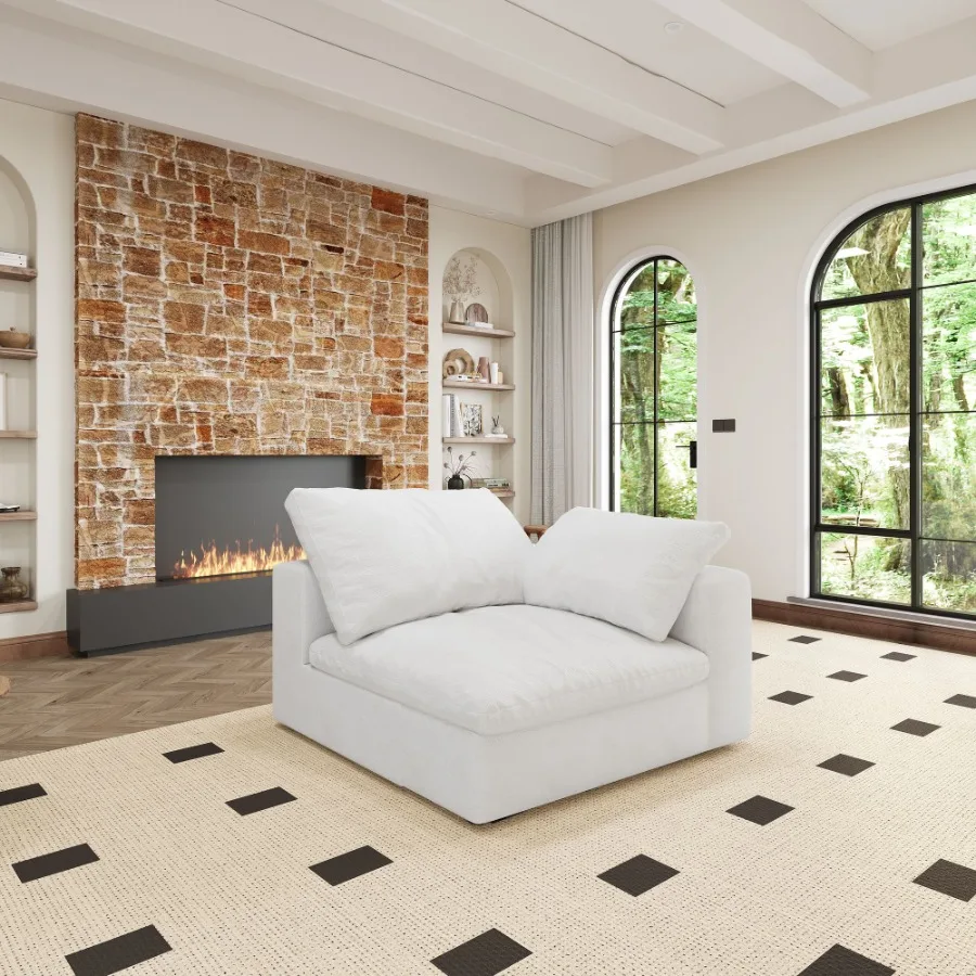 sofá asiento con reposabrazos.