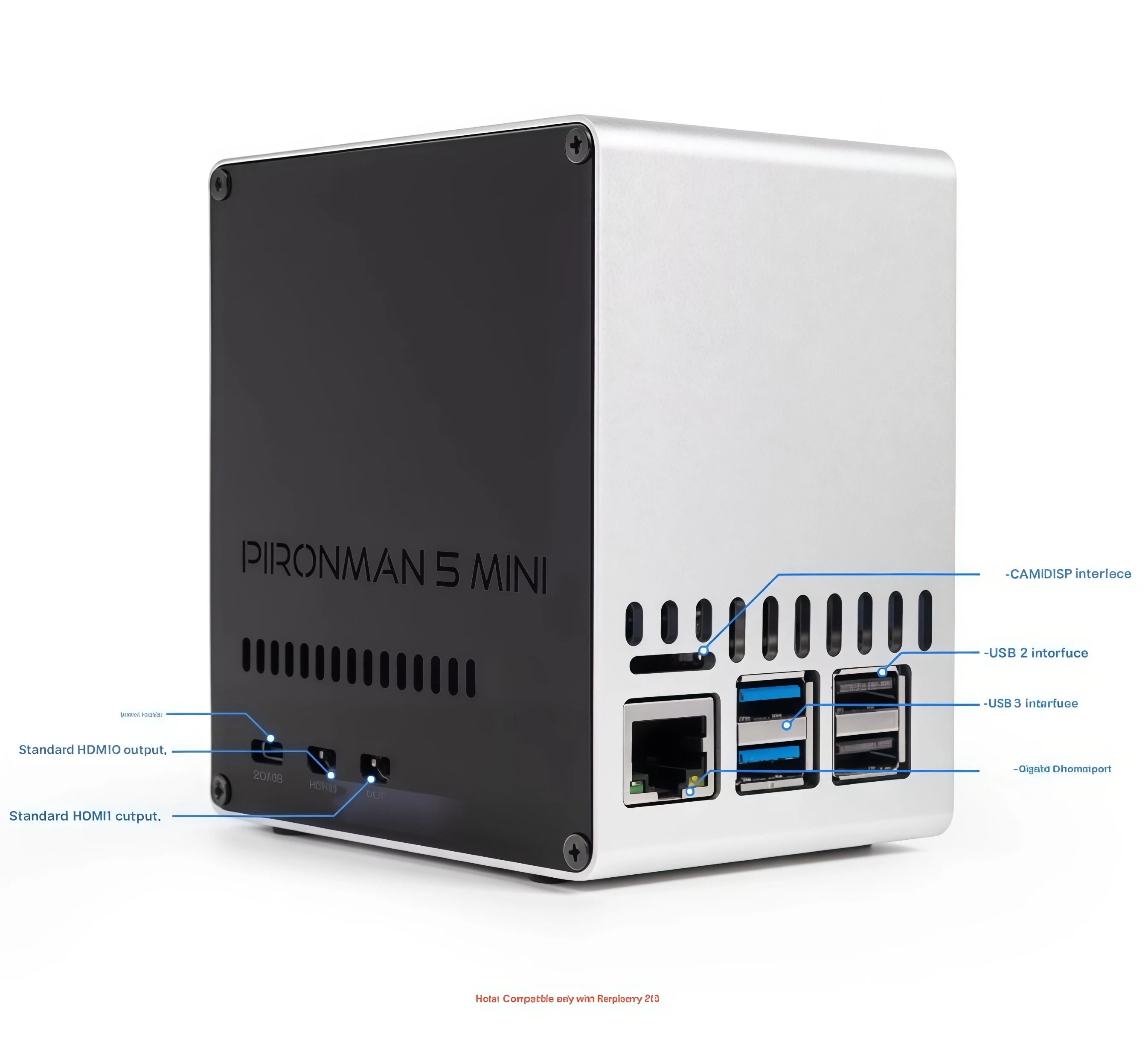 Pironman 5-Mini NVMe M.2 Solid State Drive PCIe Chassis Brand new, original, in stock