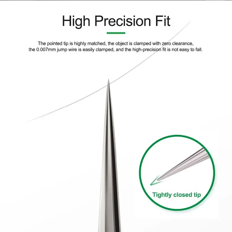RELIFE TS-11 TS-15 High Hardness Maintenance Tweezers Anti-Static Straight Curved Phone CPU IC Repair Clips Hand Tool