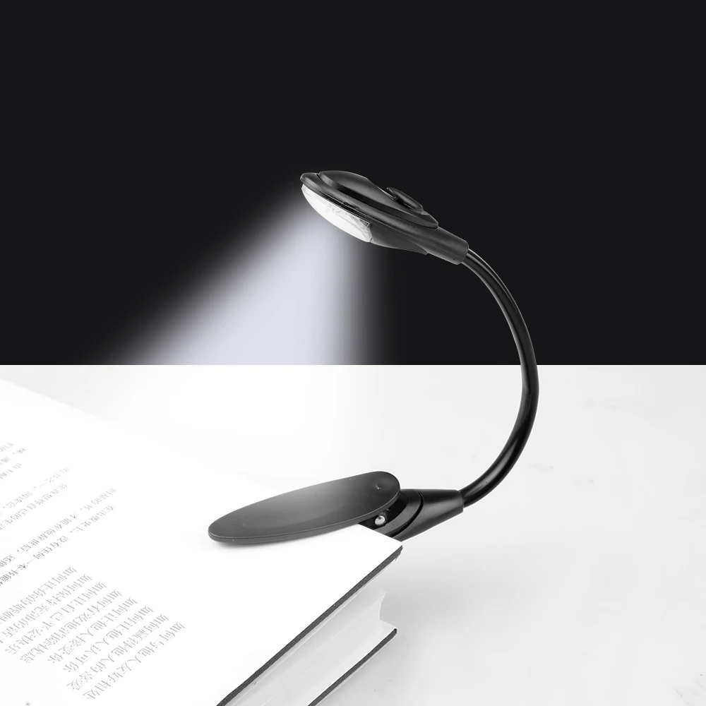 Portable LED Book Light Mini Clip-on Flexible Tube Bright Night Light Student Travel Book Reading Light for Bedroom Dormitory