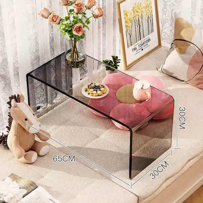 طاولة جانبية شفافة، أدراج مكتب أرضية على الطراز الياباني، أثاث عتبة النافذة متعدد الأغراض، حل توفير مساحة غرفة النوم