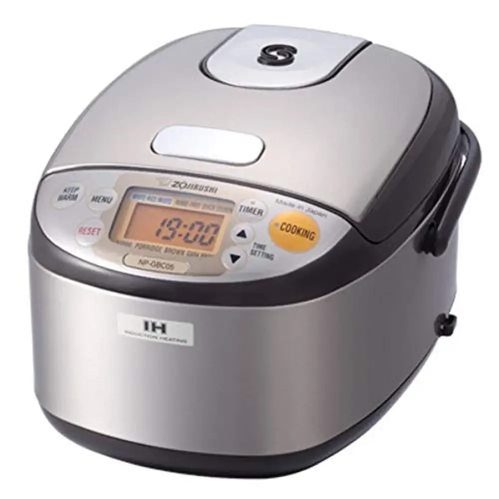 0.54L Stainless Steel Induction Rice Cooker and Warmer with IH Technology and 7 Cooking Settings LCD Control Panel and Auto Keep