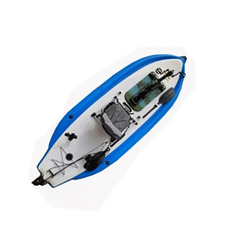 Single inflatable fishing boat, pedal boat 3 air chamber environmentally friendly material