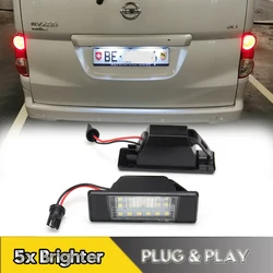 2Pcs Canbus LED Number License Plate Lights Lamps For Nissan Qashqai Juke Micra Versa NV200 Note March Kicks X-Trail Infiniti