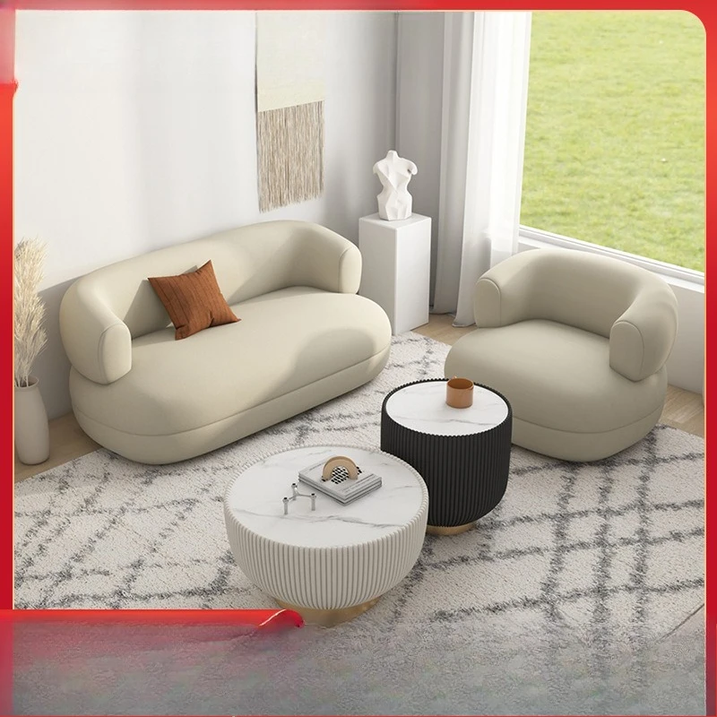 Nordic designer coffee table small apartment lazy sofa technology cloth sofa light luxury Internet celebrity leisure chair doubl