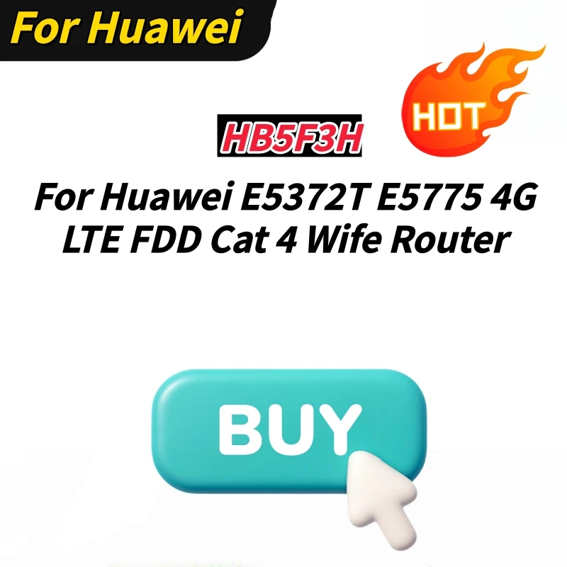 New lithium battery HB5F3H 3560mAh For Huawei E5372T E5775 4G LTE FDD Cat 4 Wife Router Replace external battery