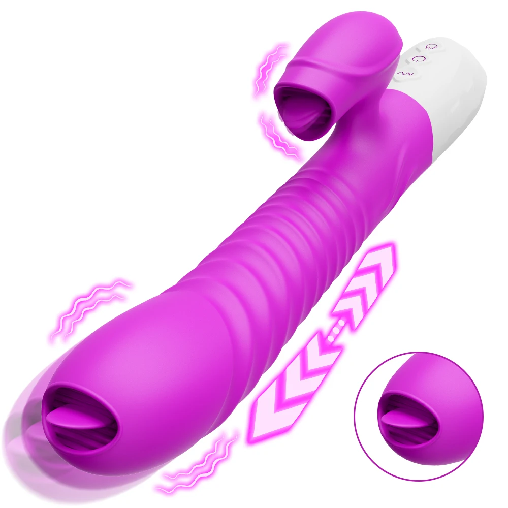 Fast Orgasm Vibrator Dildo For Women Licking Heating Vibrators Clitoris G-Spot Stimulator Vibro Female Clit Sucker Adult Sex Toy