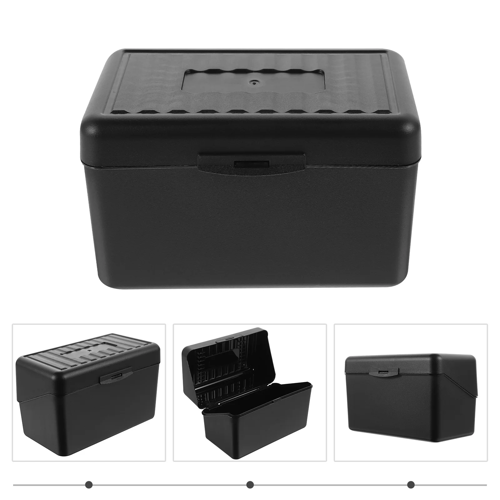 Caja para tarjetas de visita, soporte para tarjetas de plástico, organizador de escritorio, suministros de oficina, contenedor de almacenamiento de tarjetas, Base estable antideslizante