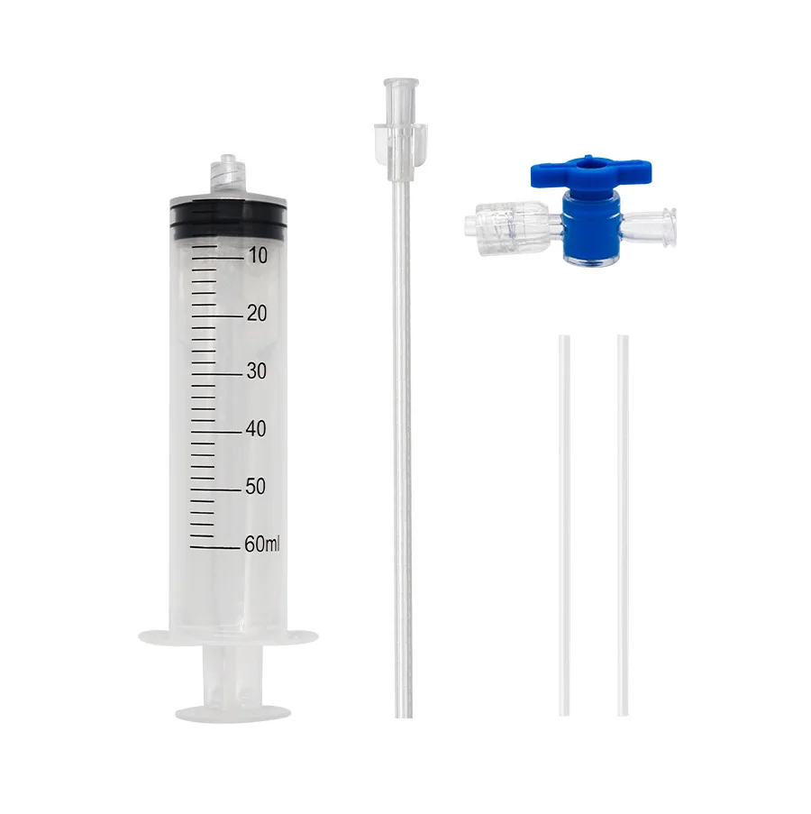 1/2 Sets 60ml Fahrradreparaturwerkzeuge Fahrradreifen-Flüssigkeitsinjektor MTB Tubeless Dichtmittel-Injektor Ölwechsel – Detail 11