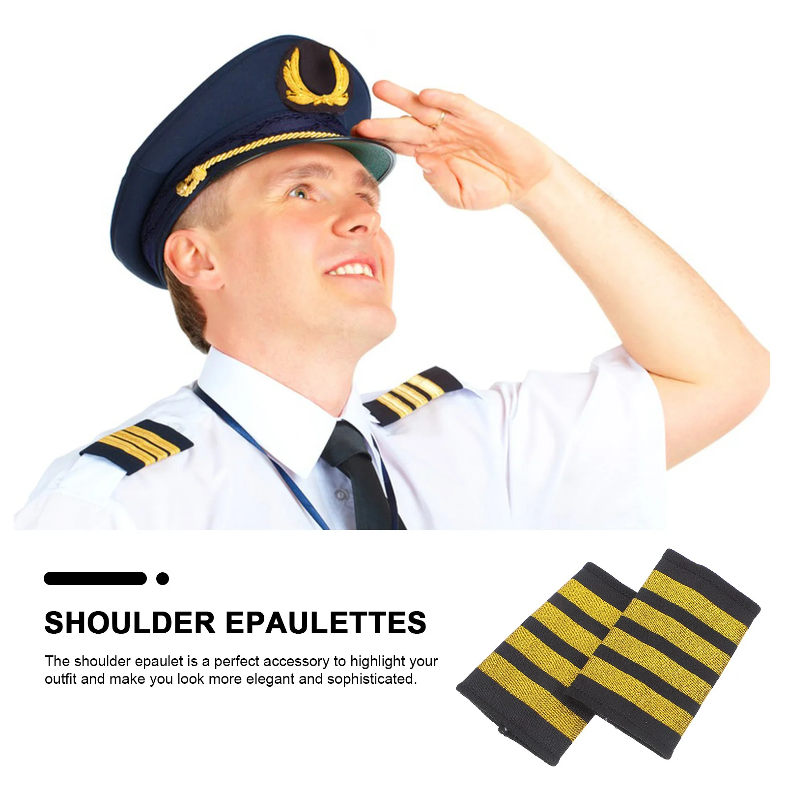 زوج واحد من لوحات الكتف الاحترافية لطلاب الطيران والمدارس الطائرة والنوادي الطائرة وإكسسوارات موحدة للكابتن