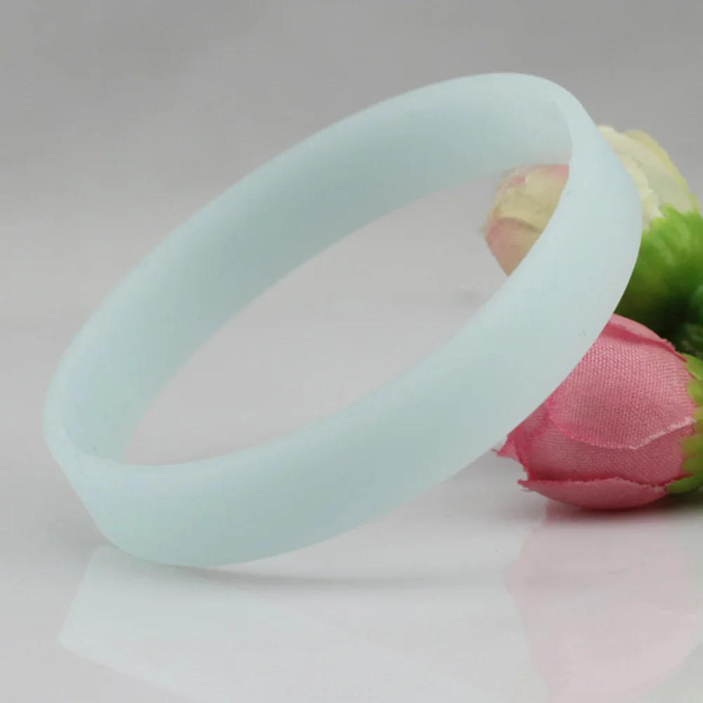 

12 Pcs Silicone Bracelet Wrist Band Wristband Elastic Wristbands Custom Women's