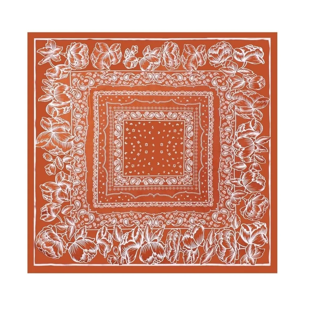 

Fashion Paisley Print Bandana Scarf 70x70CM Western Style Square Hairband Oversized Hijab Scarf