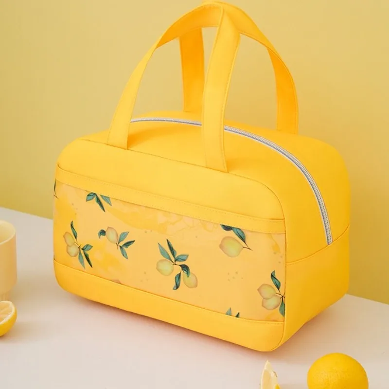 Neue Trendige Obstsalat-Lunch-Tasche, Isolierte Kühltasche mit Reißverschluss, Auslaufsichere Thermotasche für Schule, Büro, Essen, Lunchbox – Detail 9