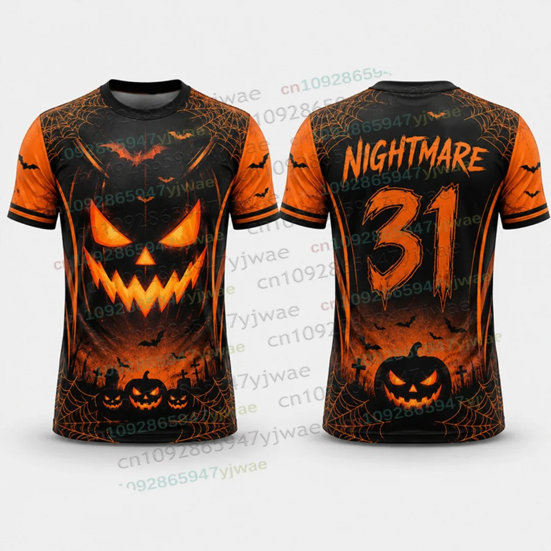 Herbst Halloween T-Shirt Kleidung für Männer und Frauen Kurzarm T-Shirt Kürbis 3D-Druck Harajuku T-Shirt Halloween Cosplay Herrenbekleidung – Detail 12