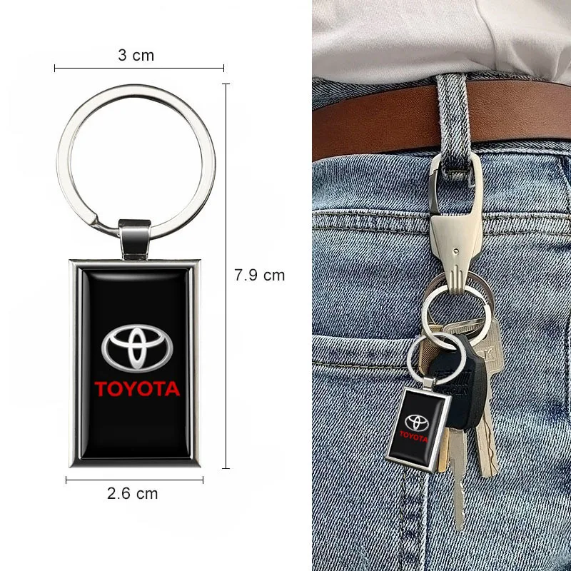 1 قطعة سبائك الزنك سيارة كيرينغ السيارات شعار المفاتيح قلادة الديكور لتويوتا فورتشنر هايلاندر مارك-X ميراي هليكس بيكانتو TRD #2