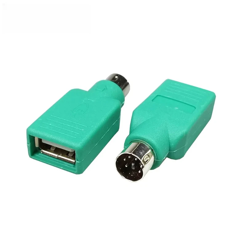 

10 шт. USB гнездовой разъем на 6 контактов DIN PS2 штекер кабель-адаптер голубой цвет для компьютерной мыши клавиатуры конвертер DIY
