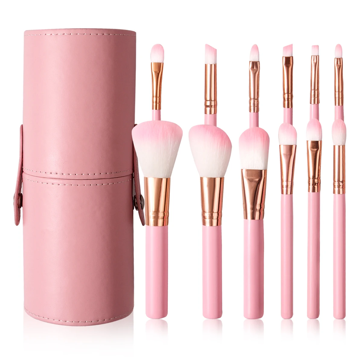 Juego de brochas de maquillaje multifuncionales de 12 Uds + 1 cubo de almacenamiento cubierto de gran capacidad, herramientas de belleza profesionales para principiantes