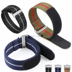 20mm 22mm Nylon Band Smartwatch Band Militaire Stof Polsband Universele Vrouwen Mannen Sport Armband Canvas Polsband Accessoires