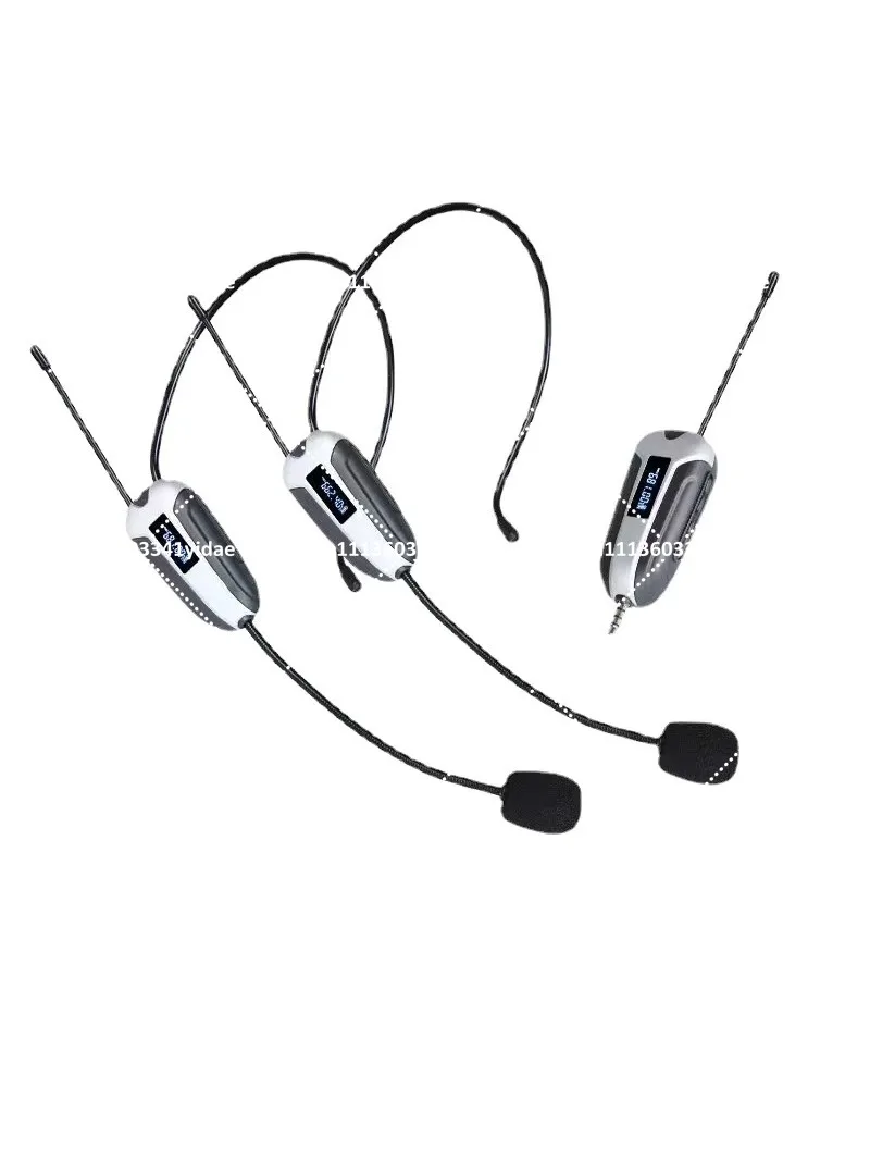 UHF Wireless Headset Microphone Set with 6.35mm Receiver for Speakers, Voice Amplifier for Teaching Training