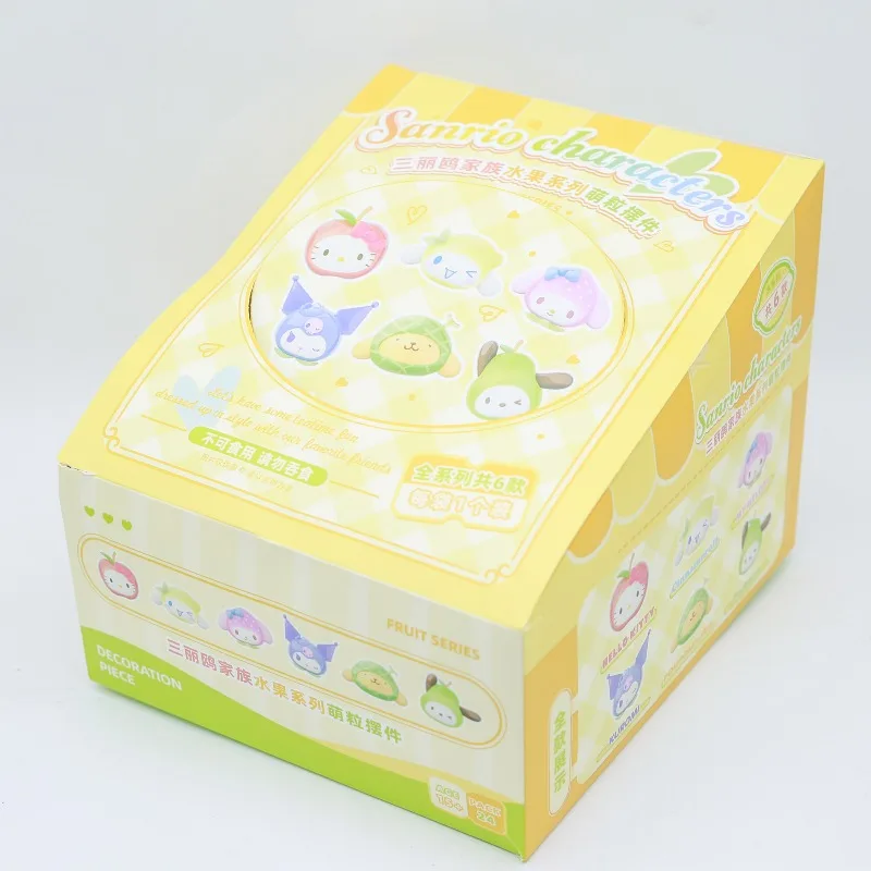 

Sanrio персонаж слепая коробка игрушки фруктовая серия MyMelody Kuromi Pompompurin аниме фигурка куклы подарки игрушки коллекционные украшения