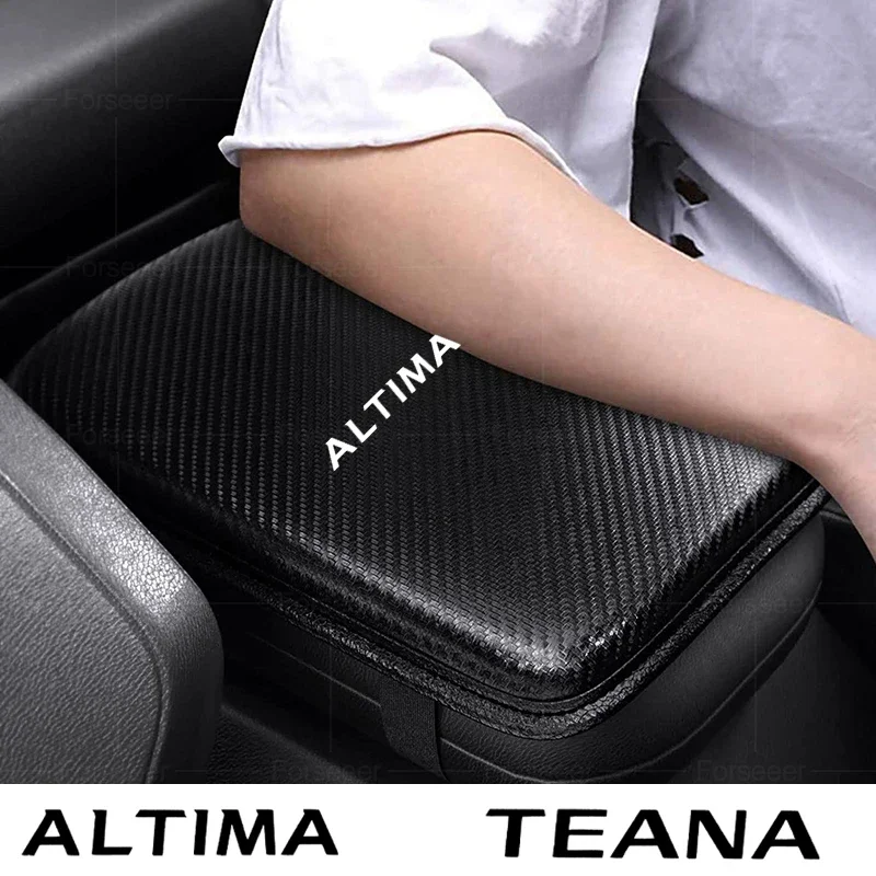 Car Armrest Pad Auto Storage Box Cover Protective Mat For Nissan Teana Altima J31 J32 J33 L33 L34 2022 2021 2020 2019 2018-2014