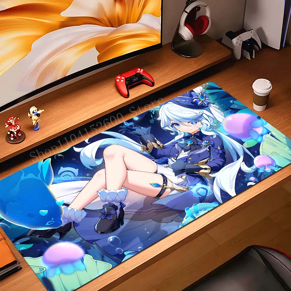 

Genshin Impact Furina Mousepad Mouse Mat Desk Mat With Pad Gaming Accessories Prime Gaming XXL Keyboard Pad Padding Mat