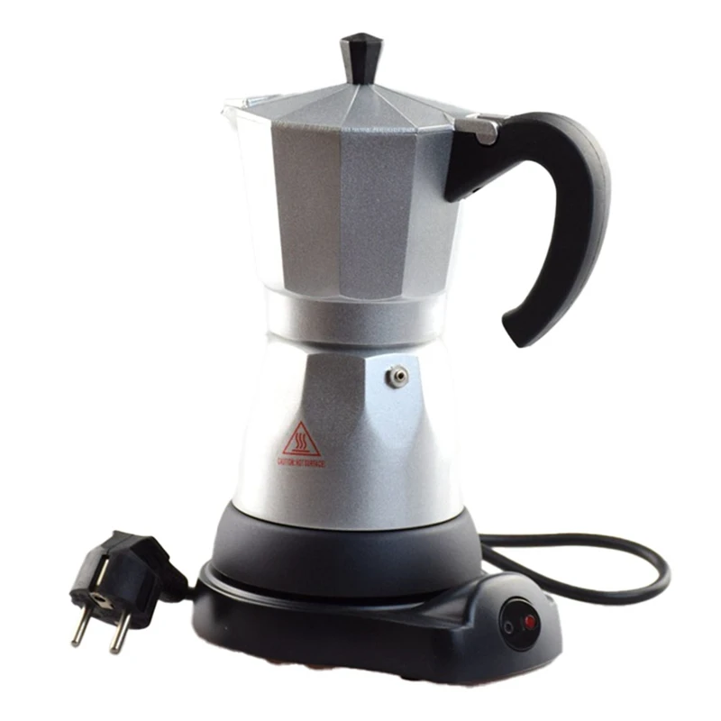 Coffee Pot 6 Cup Electric Espresso Coffee Maker Italian Moka Maker 300Ml Portable Moka Pot With Detachable Base Eu Plug