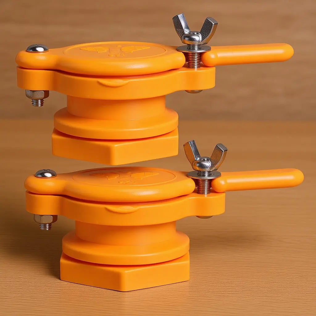 2 pcs Gate Valve For Extractor Beekeeping Supplies Leakproof Food Grade Plastic Honey Tap Compatible With Honey Tank Pails