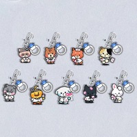 Korean Popular Mens Team Cute Cartoon Keychain Cartoon Figures Zhang Hao Cheng Hanbin Acrylic Keyring Bag Decoration Fans Gift