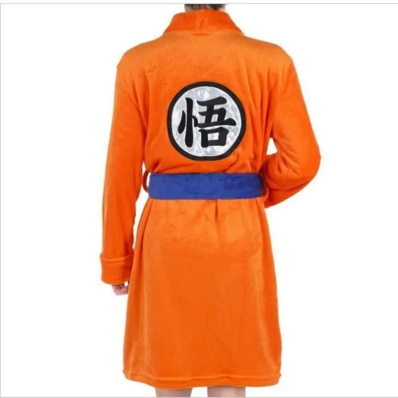 Bandai Dragon Ball Sun Wukong Cospiay Cartoon Flanellen Badjas Lente En Herfst Warme Pyjama Mannen En Vrouwen Paar Huiskleding