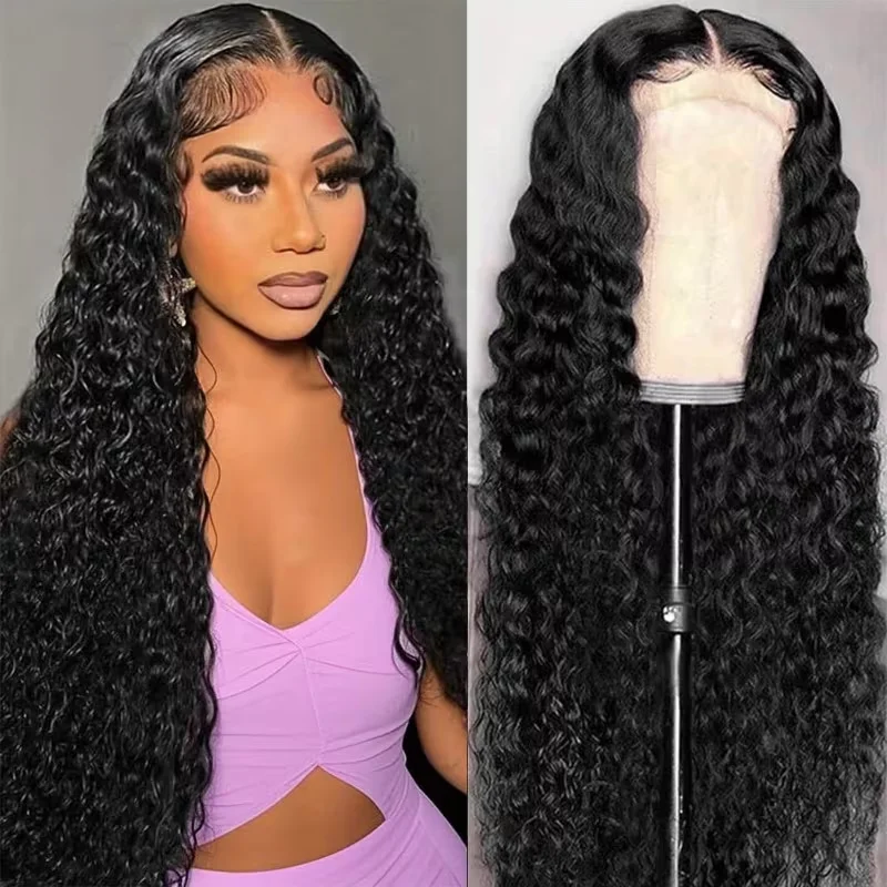 

Парик из натуральных волос 5x5 Deep Wave HD Lace Closure, готовый к ношению, без клея, с предварительно выщипанными прядями и бэби-хейзерами, предварительно подрезанный, плотность 200%, для женщин