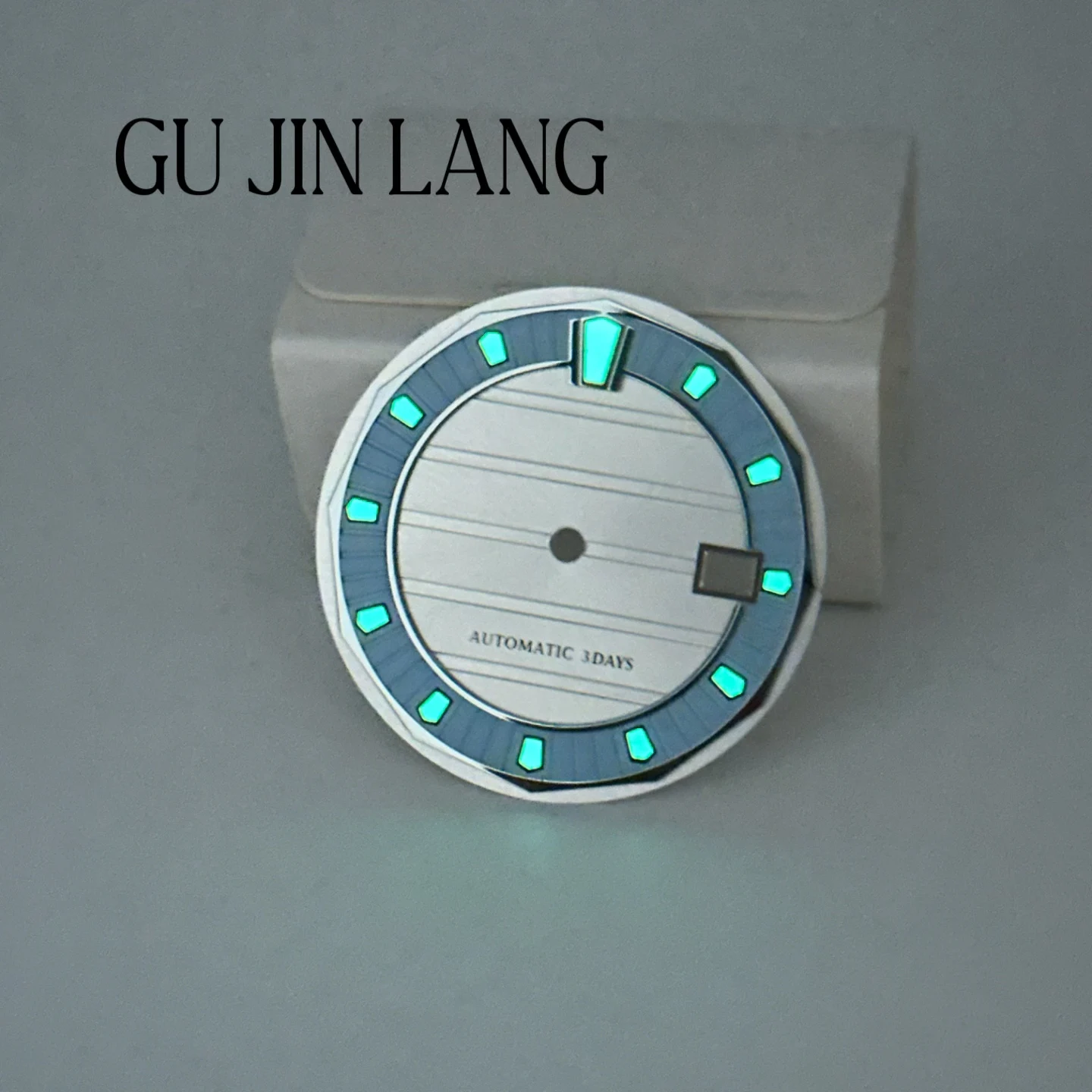 New 33mm Dial, Double-Layer Design Green Luminous, Suitable for Mechanical Watch NH35 Movement Machine Accessories