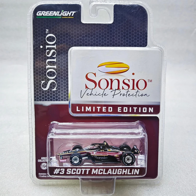 Greenlight 1:64 NTT seria INDYCAR Sonsio 10 45 15, odlewany model samochodu ze stopu aluminium prezent na boże narodzenie dla dzieci zbieraj ozdoby