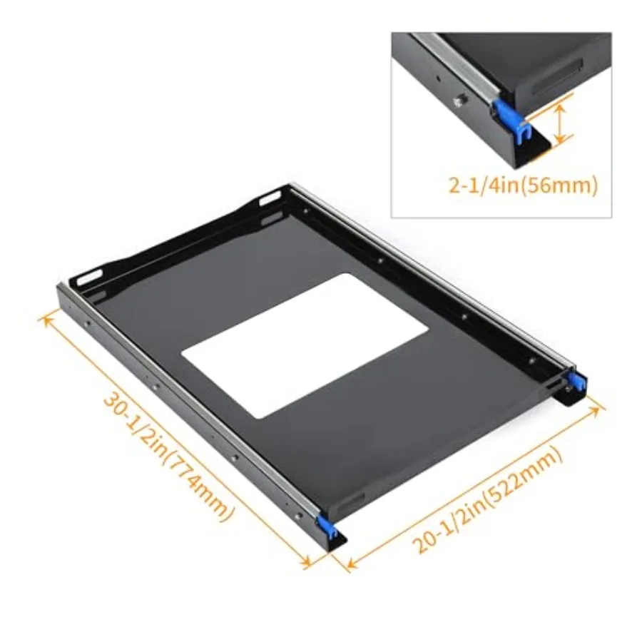 HECASA الثلاجة الشريحة الداخلية 29.3x18.7 في السكك الحديدية المحمولة رسم صينية المنزلق ل RV بيك اب SUV فان مقطورة الثلاجة الفريزر كول