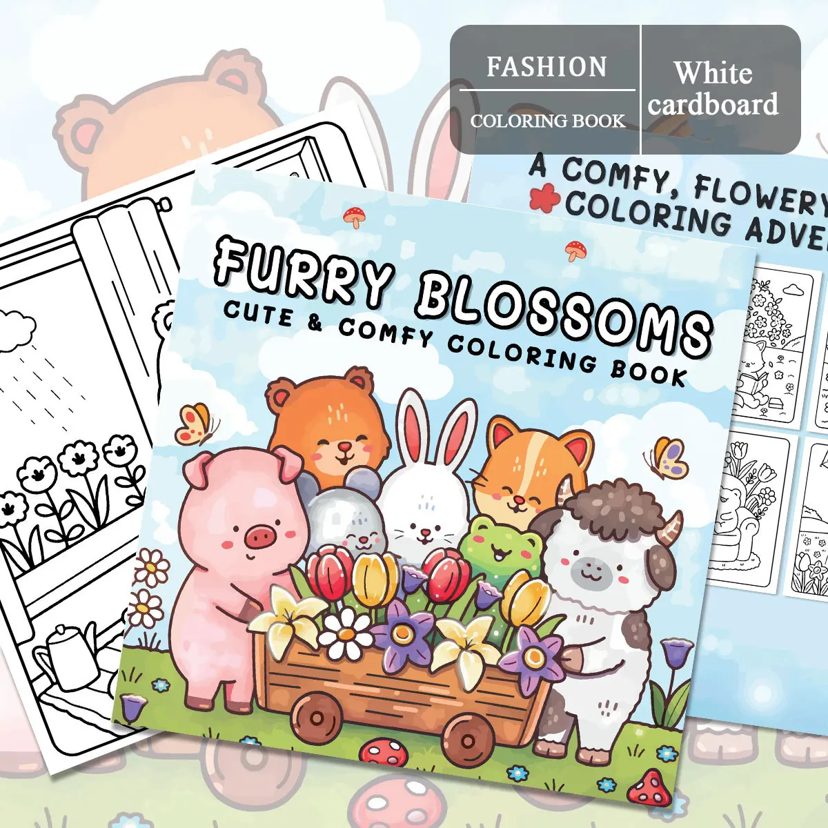 Cozy Coloring Books Set, Unique Themes, Bold Designs, Perfect For Home Leisure, Parent - Child Interaction, Spark Creativity