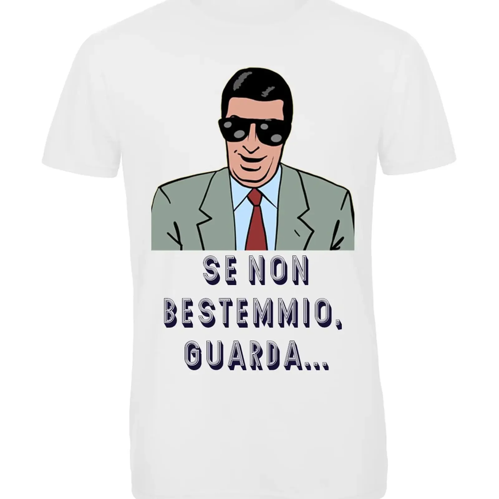 Camiseta Germano Mosconi IF Non BeSTEMMIO, estilo vintage, ligeramente elegante, unisex, ropa de diseñador de estilo urbano