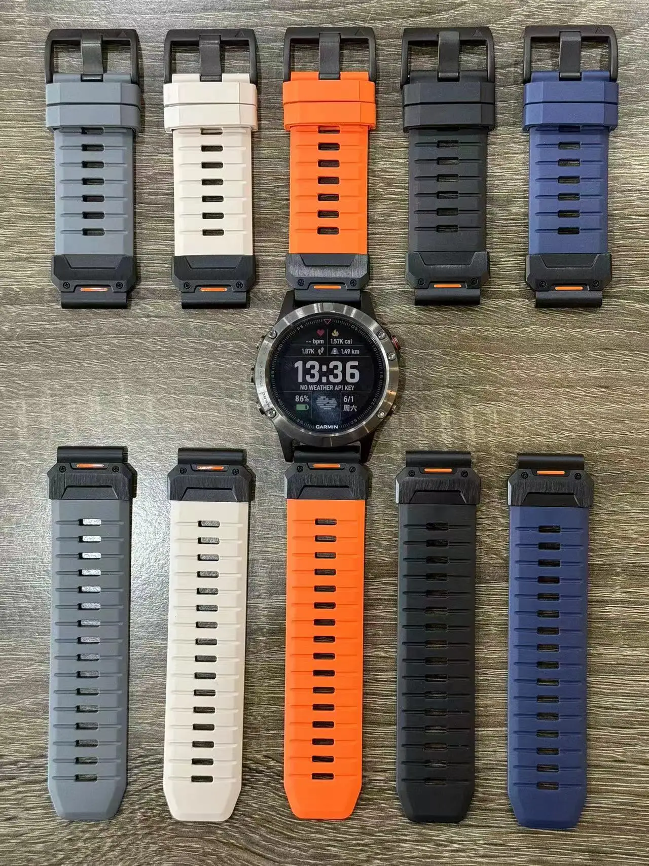 Stainless steel fluororubber strap For Garmin TACTIX DELTA/Enduro/Fenix 7X 7 6X 6 5 5X Plus/Epix Pro Gen 2 Quick Fit 26mm 22mm