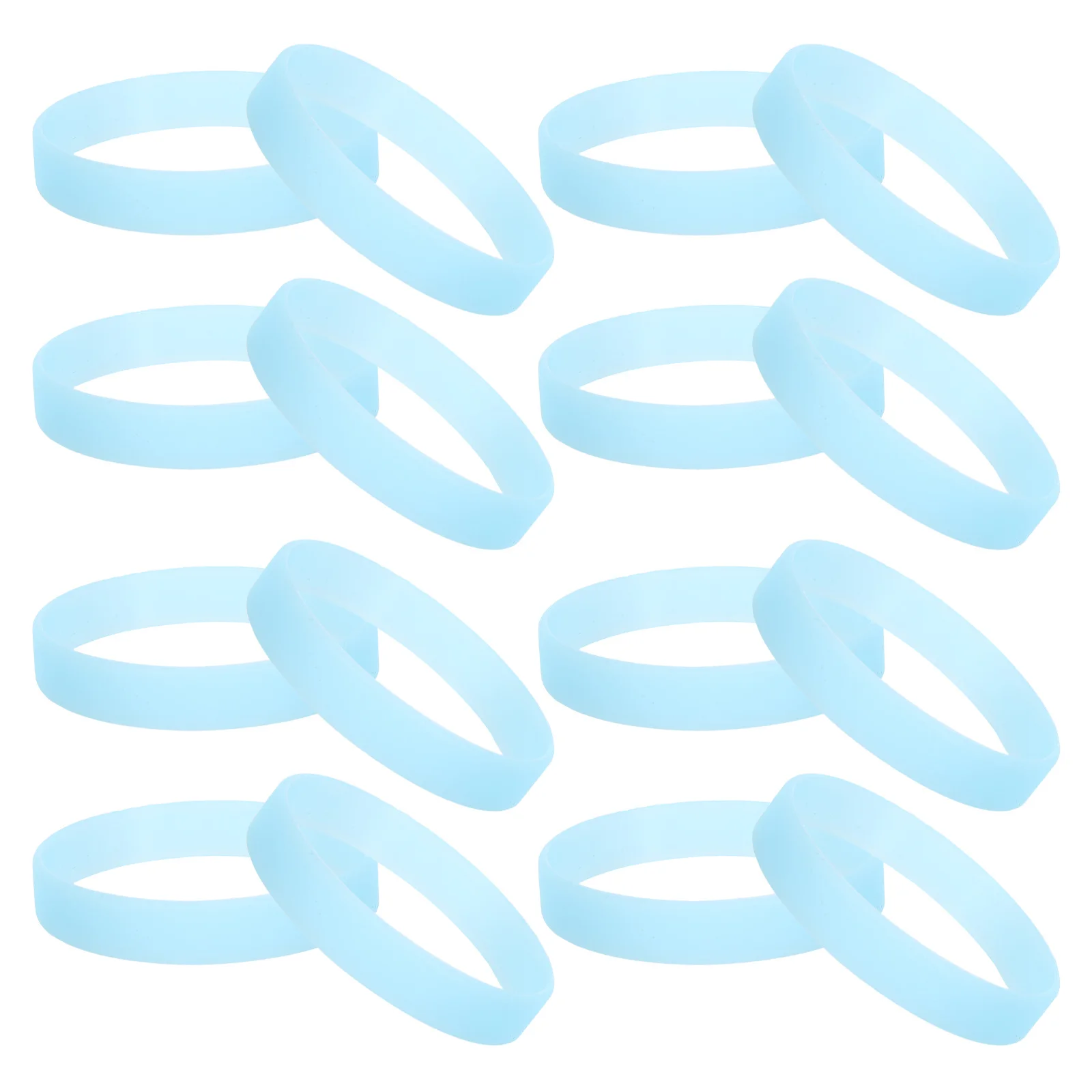 

40Pcs Glow Silicone Bracelet Plain Solid Color Sports Silicone Wristbands Waterproof Night Safety Wristbands for Events