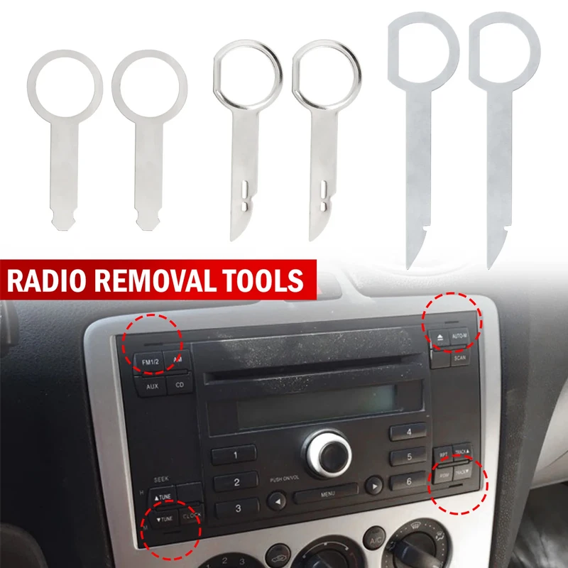 

Car Radio Removal Key Pin Tool Stereo Head Unit Audio Car Repair Special Disassembly Extraction Tool For VW AudI Benz Skoda