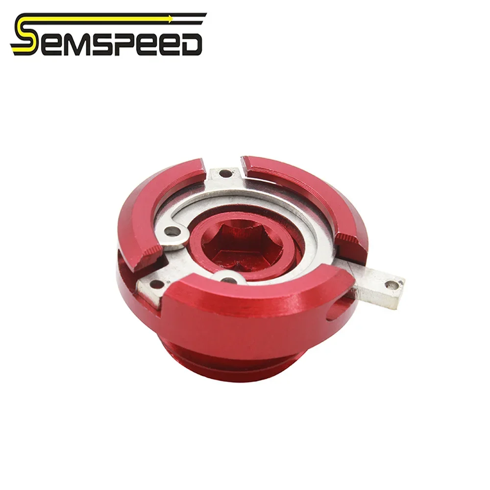 SEMSPEED CNCรถจักรยานยนต์สําหรับYamaha NMAX 155 150 125 2015-2019 2020 2021 น้ํามันท่อระบายน้ําปลั๊กเครื่องยนต์Fillerถังสลักเกลียว