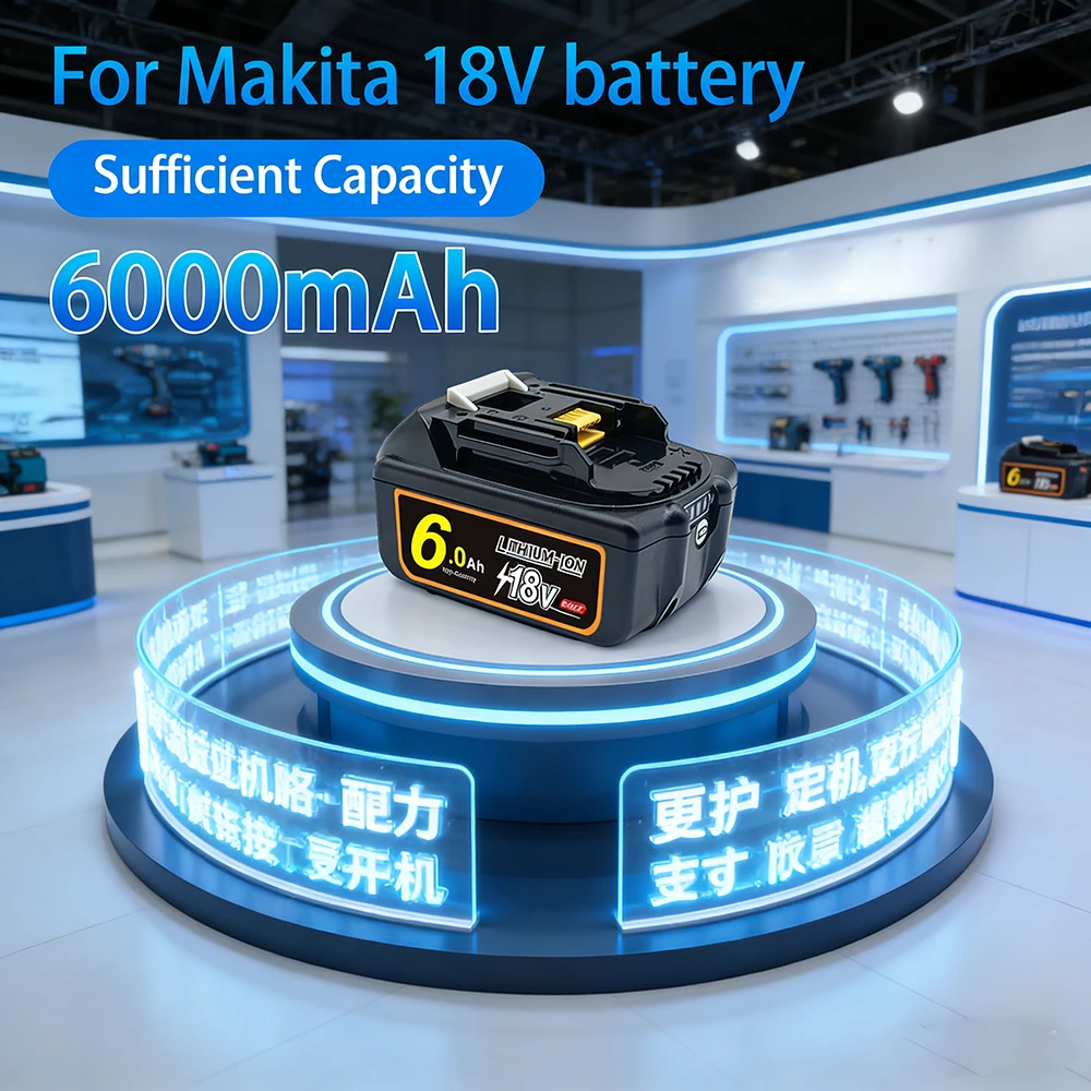 

BL1860 18 В 6000 мАч 18650 литий-ионный элемент подходит для аккумуляторной батареи электроинструмента Makita BL1860 BL1830 LXT400