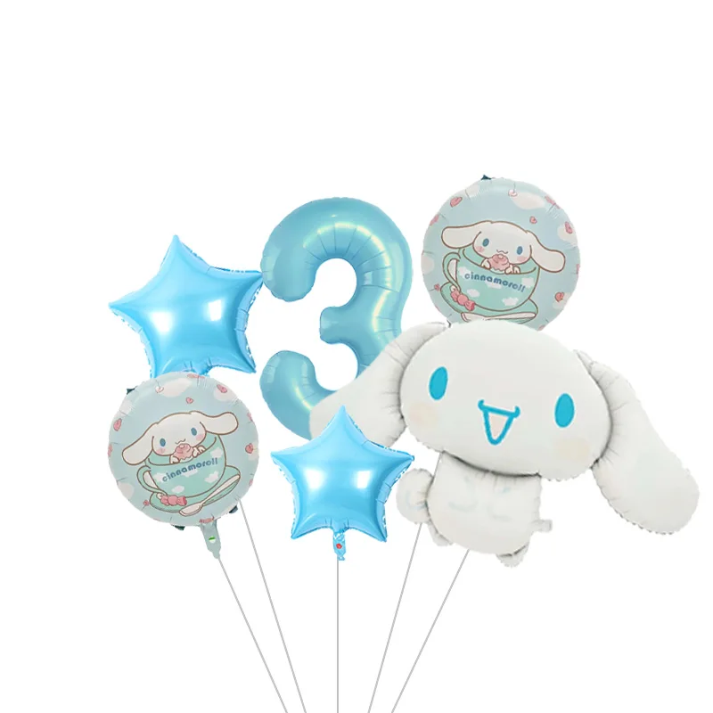 Cinnamoroll Großer Cartoon-Folienballon, Niedlicher Welpen-Ballon für Partydekoration, Geburtstagsfeier-Dekoration – Detail 21