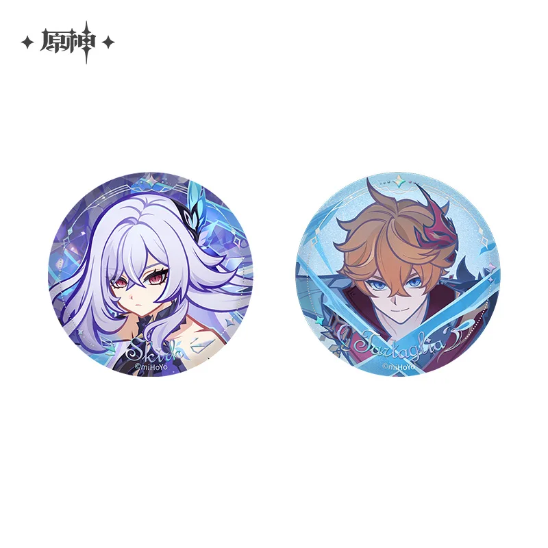 

[Official Merchandise] Pre-sale Genshin Impact Skirk & Tartaglia Childe Badges Ship in November 2025 Pre-order