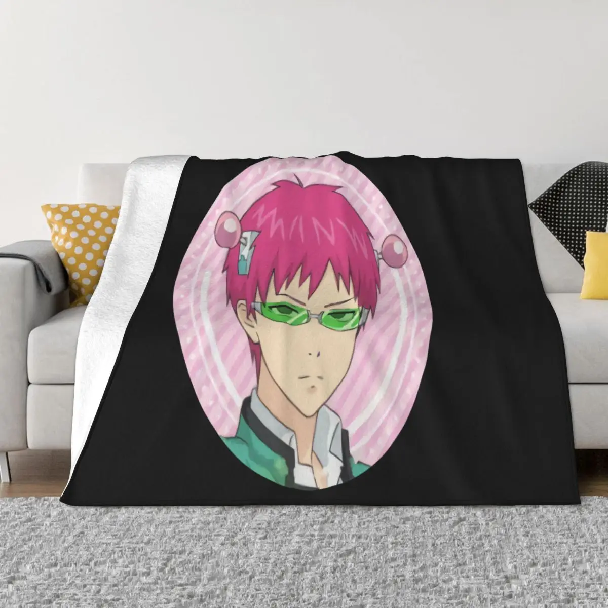 The Disastrous Life Of Saiki K Anime Manga Saiki High Quality High Quanlity Men Famous Print Formal Female Throw Blanket