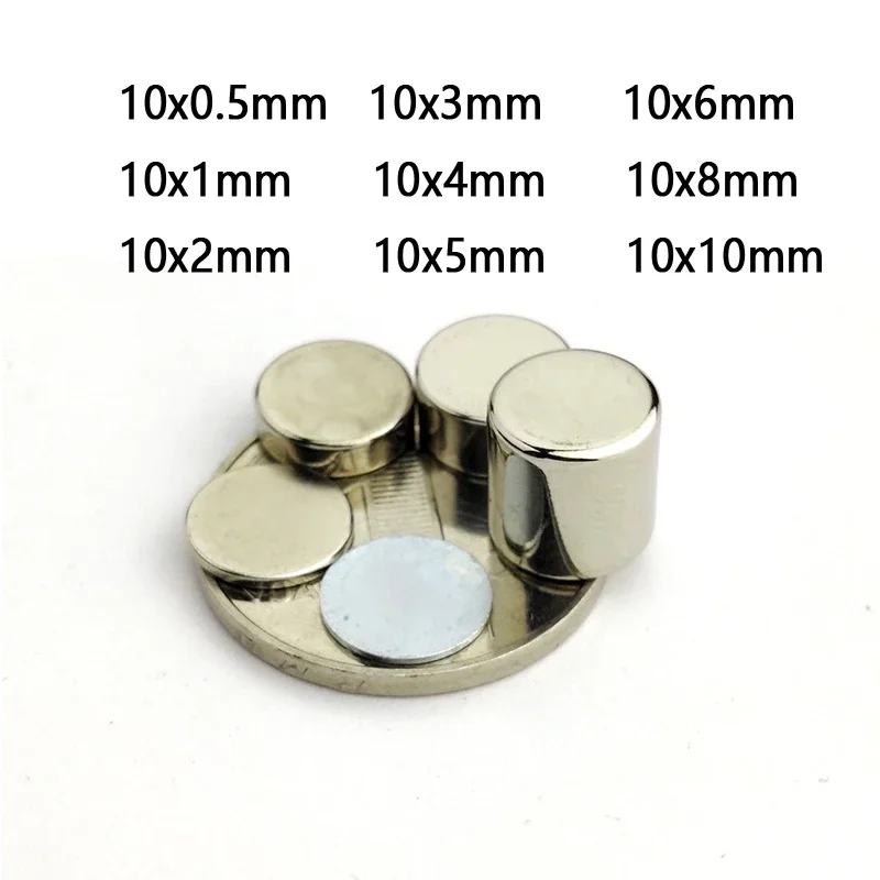 Round Micro Magnets 10x0.5 10x1 10x2 10x3 10x4 10x5 10x6 10x8 10x10 Mm Refrigerator Magnet 10*1 10*2 10*3 10*5 10*6 10*8 10*10mm