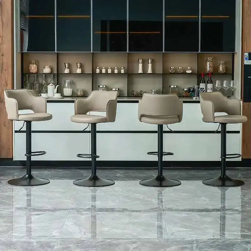 

Barrel Stool for Home Use Modern Simple Lifting Iron Bar Chair High Chair Mid Island Chair Bar Stool Bar Chairs