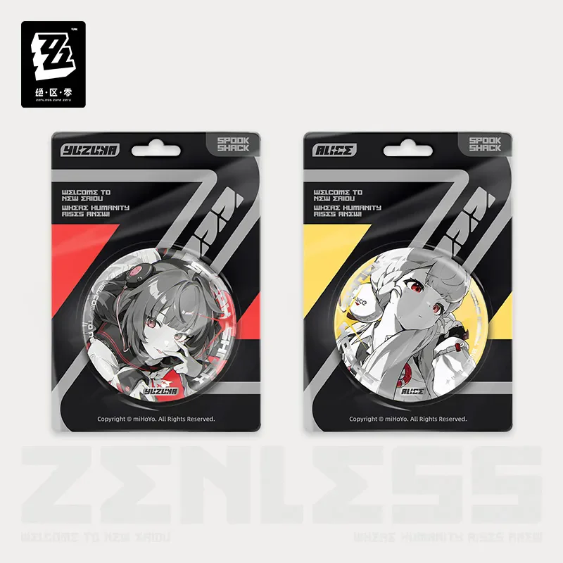 

[Подлинная] miHoYo Game Zenless Zone Zero Shadow Painting Series Spook Shack Светоотражающий значок Yuzuha Alice Косплей Подарки на Хэллоуин